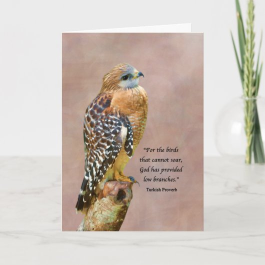 勇気付けられるは、スピリチュアル、肢のタカよく得ます カード (正面)