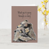 勇気付けられるは、蟹座、損失の力強い抱擁よく得ます カード (黄色い花)