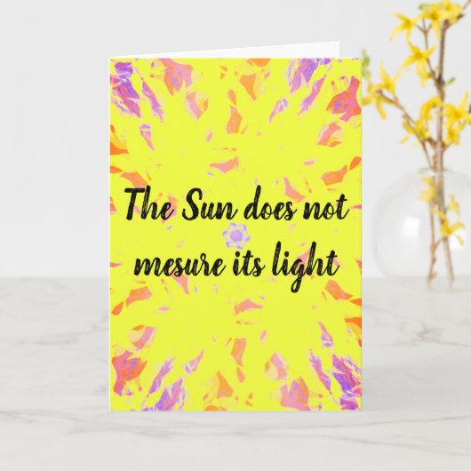 勇気付けられるカードとカ感動的ード カード (黄色い花)