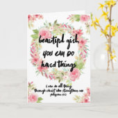 勇気付けられるカードピンクローゼス付き聖なる書物、 経典 カード (黄色い花)