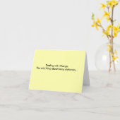 勇気付けられるカード-変更を取扱います カード (黄色い花)