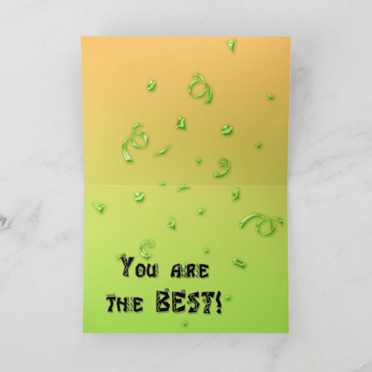 勇気付けられるカー子供へド カード (内部)