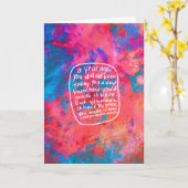 勇気付けられるグリーティングカード引用文空白の抽象芸術 カード (黄色い花)