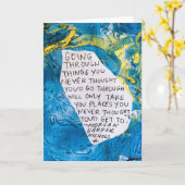 勇気付けられるグリーティングカード引用文 カード (黄色い花)