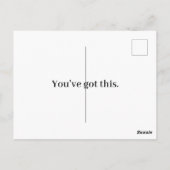 勇気付けられるグリーティングカード ポストカード (裏面)