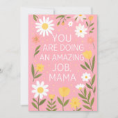 勇気付けられるサポートカード – Postpartum New Mom サンキューカード (正面)