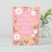 勇気付けられるサポートカード – Postpartum New Mom サンキューカード (スタンド正面)