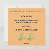 勇気付けられるシリーズフラットカードのジャングルウィスパー (裏面)