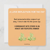 勇気付けられるシリーズフラットカードのジャングルウィスパー (裏面)