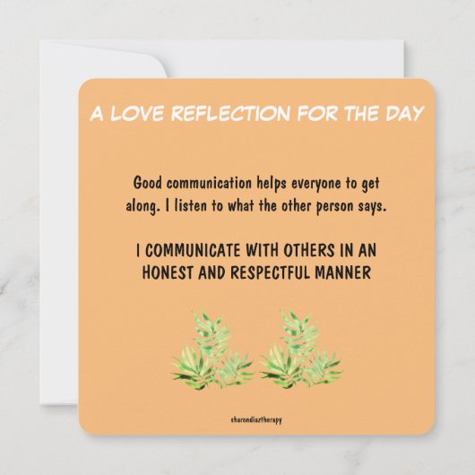 勇気付けられるシリーズフラットカードのジャングルウィスパー (裏面)