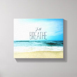 勇気付けられるジャストバイアットビーチ キャンバスプリント