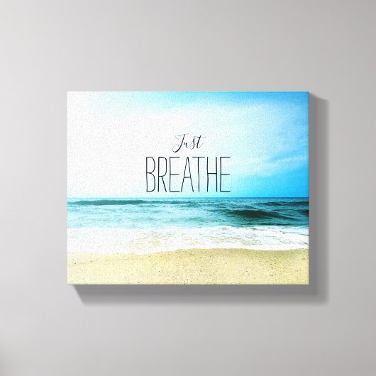 勇気付けられるジャストバイアットビーチ キャンバスプリント (正面)