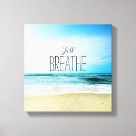 勇気付けられるジャストバイアットビーチ キャンバスプリント