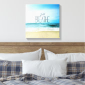 勇気付けられるジャストバイアットビーチ キャンバスプリント (インサイチュ (寝室))