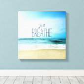勇気付けられるジャストバイアットビーチ キャンバスプリント (インサイチュ (ウッドフロア))