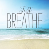 勇気付けられるジャスト呼吸ビーチ シール (正面)