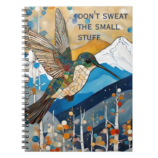 勇気付けられるハミングバード ノートブック (正面)