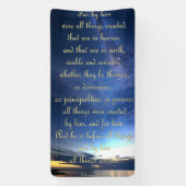 勇気付けられるバナー – コロサイ1:16-17 横断幕 (縦)