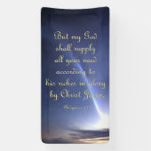 勇気付けられるバナー – フィリップ4:19 横断幕 (縦)