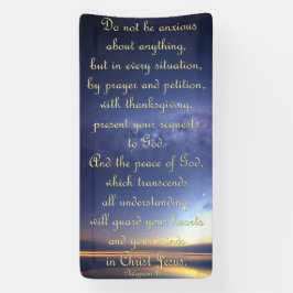 勇気付けられるバナー – フィリップ4:6-7 横断幕