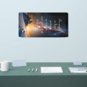 勇気付けられるバナー – ローマ人12:12 横断幕 (トレードショー)