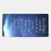 勇気付けられるバナー – Hebrews 4:16 横断幕 (横)