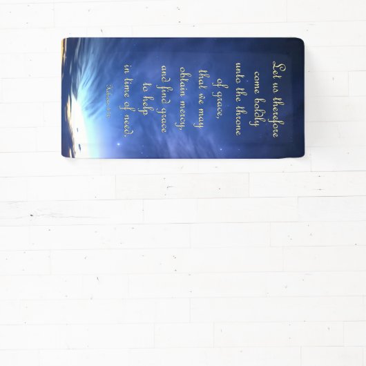 勇気付けられるバナー – Hebrews 4:16 横断幕 (インサイチュ)