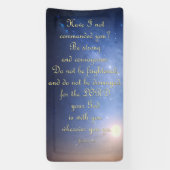 勇気付けられるバナー – Joshua 1:9 横断幕 (縦)