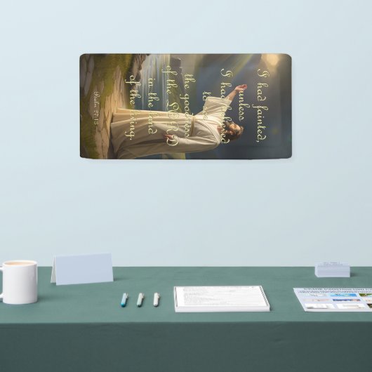 勇気付けられるバナー – Psalm 27:13 横断幕 (トレードショー)