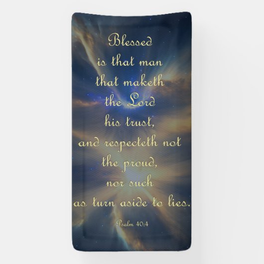 勇気付けられるバナー – Psalm 40:4 横断幕 (縦)