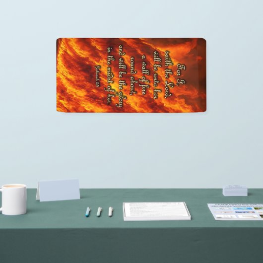 勇気付けられるバナー – Zechariah 2:5 横断幕 (トレードショー)