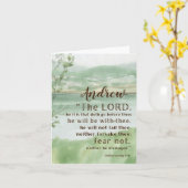 勇気付けられるパーソナライズされた聖句の恐怖なし カード (黄色い花)