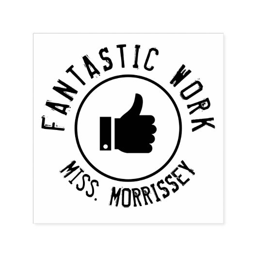 勇気付けられるファンタスティック作業先生 セルフインキングスタンプ (デザイン)