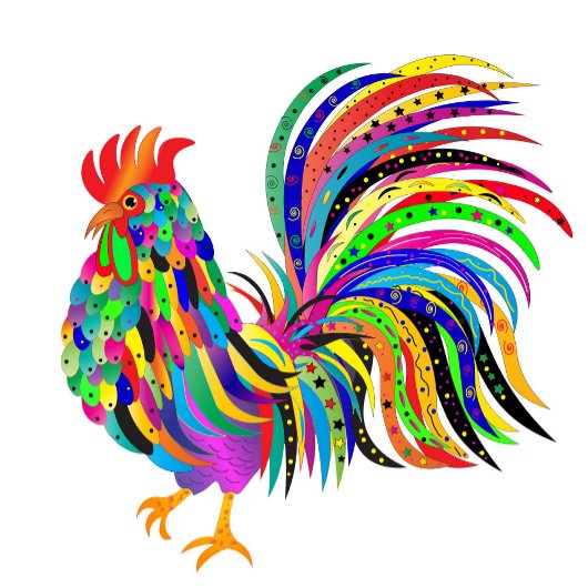 勇気付けられるブライト抽象芸術ルースター万華鏡のように千変万化するパターン カード