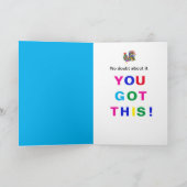 勇気付けられるブライト抽象芸術ルースター万華鏡のように千変万化するパターン カード (内部)