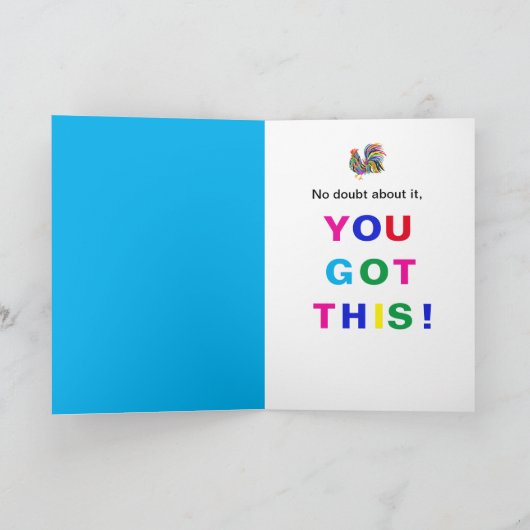 勇気付けられるブライト抽象芸術ルースター万華鏡のように千変万化するパターン カード (内部)