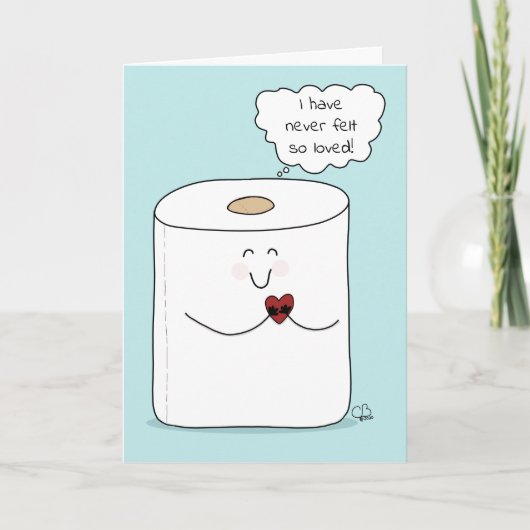 勇気付けられるユーモア、Covid 19ウイルス、トイレ紙 カード (正面)