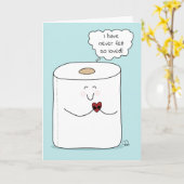 勇気付けられるユーモア、Covid 19ウイルス、トイレ紙 カード (黄色い花)