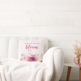 勇気付けられるライブライフのフル開花フローラ クッション