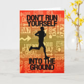 勇気付けられるランナスポーツのイベントまたはライフイベント カード (黄色い花)