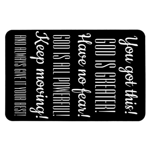 勇気付けられる信仰インスピレーション神素晴らしは! マグネット (横)