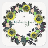 勇気付けられる啓発心地よい希望 スクエアシール (正面)