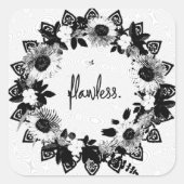 勇気付けられる啓発心地よい希望 スクエアシール (正面)