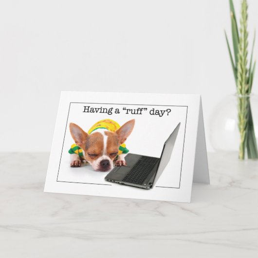 勇気付けられる在宅勤務おもしろい昼寝 カード (正面)