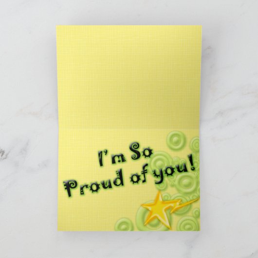 勇気付けられる子供へカード – 私は誇りを持った カード (内部)