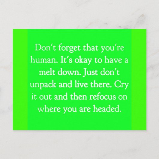 勇気付けられる引用文アドバイスやる気を起こさせるの選択肢D ポストカード (正面)