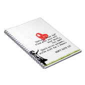 勇気付けられる引用文インスピレーション与えをアップしない ノートブック (右側)