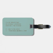 勇気付けられる引用文来の塩水の幸せ ラゲッジタグ (裏面横)