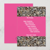 勇気付けられる彼女のフラットグリーティングカード (正面/裏面)