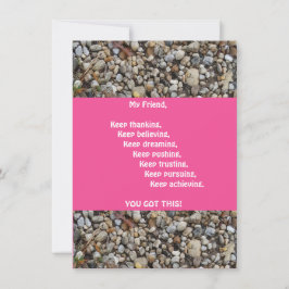 勇気付けられる彼女のフラットグリーティングカード